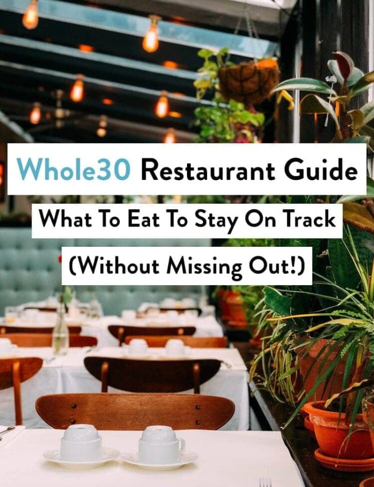 pinterest image of whole30 restaurant guide