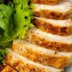 Close-up of air fryer chicken breast