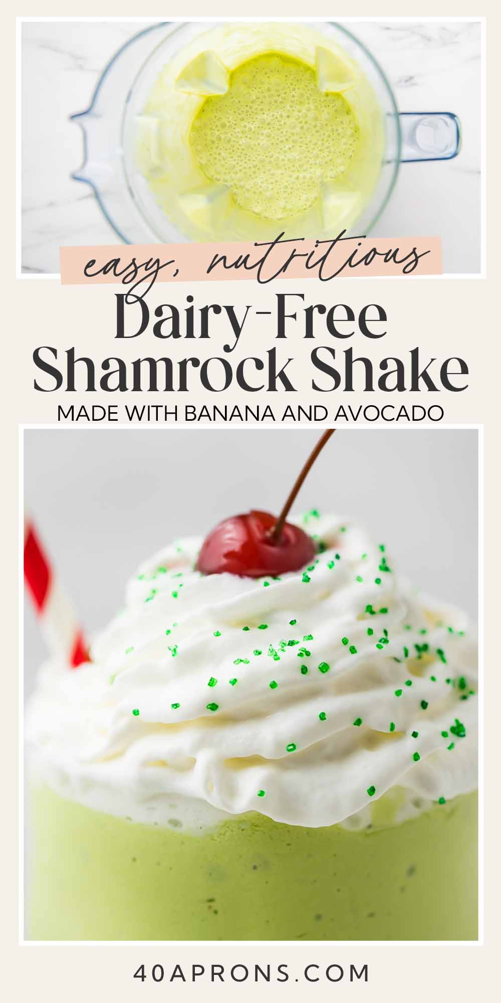 Pin graphic for shamrock shake.