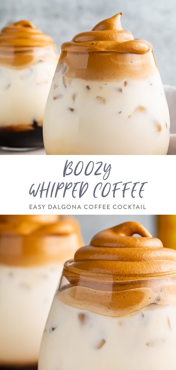 Boozy whipped coffee