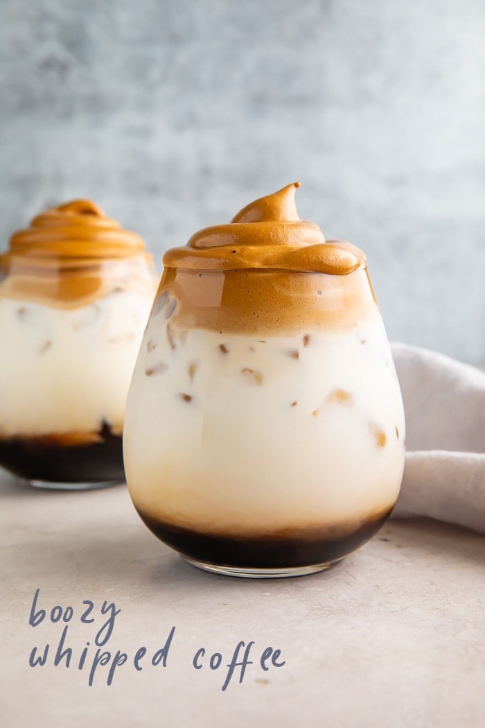Boozy whipped coffee