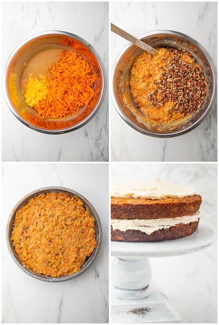 Instructions for paleo carrot cake