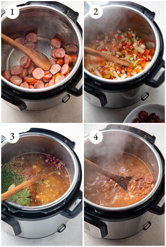 Instructions for cooking red beans and rice