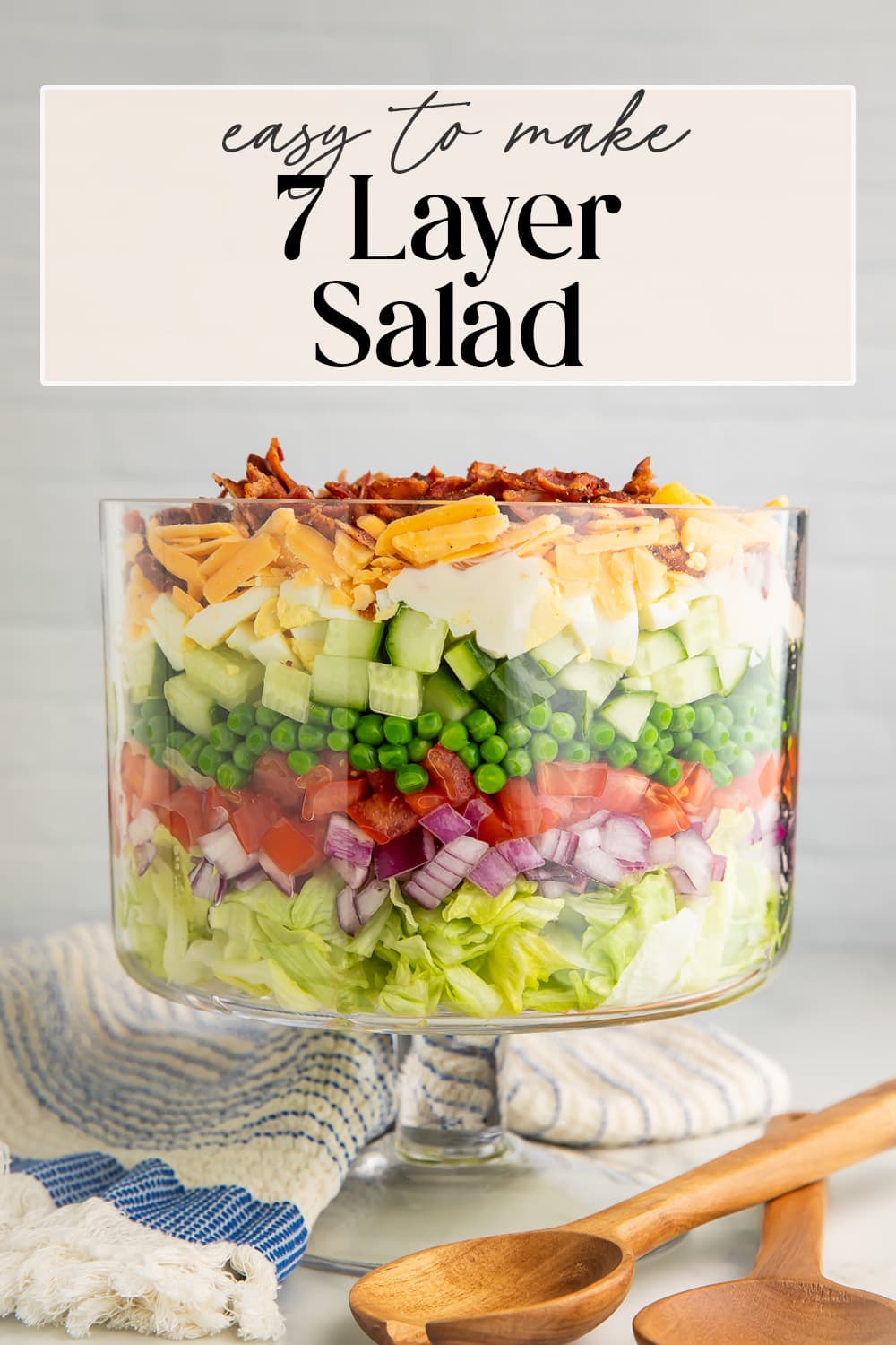 Pin graphic for 7 layer salad.