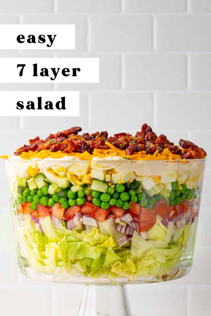 Pin graphic for 7 layer salad