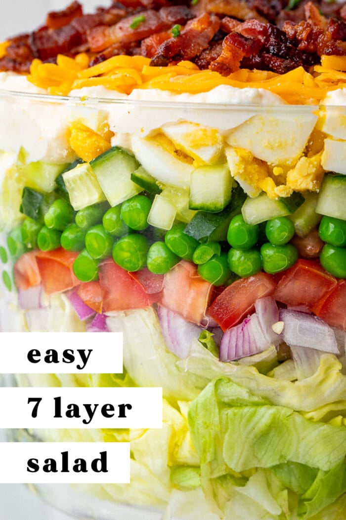 Pin graphic for 7 layer salad