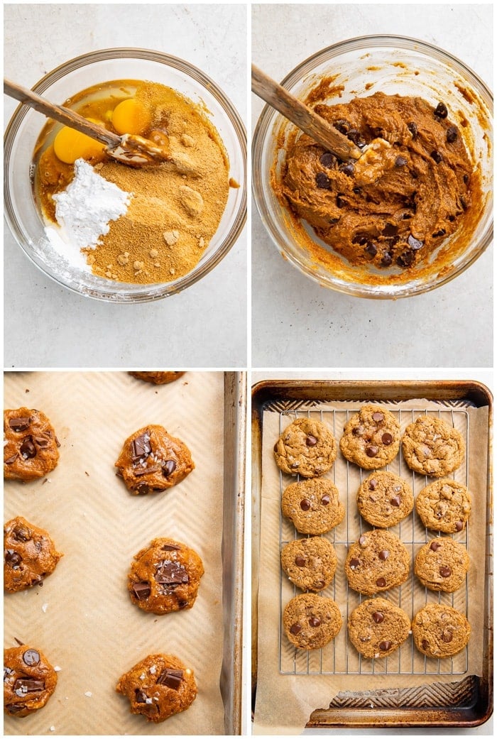 Instructions pour les biscuits aux pépites de chocolat paléo