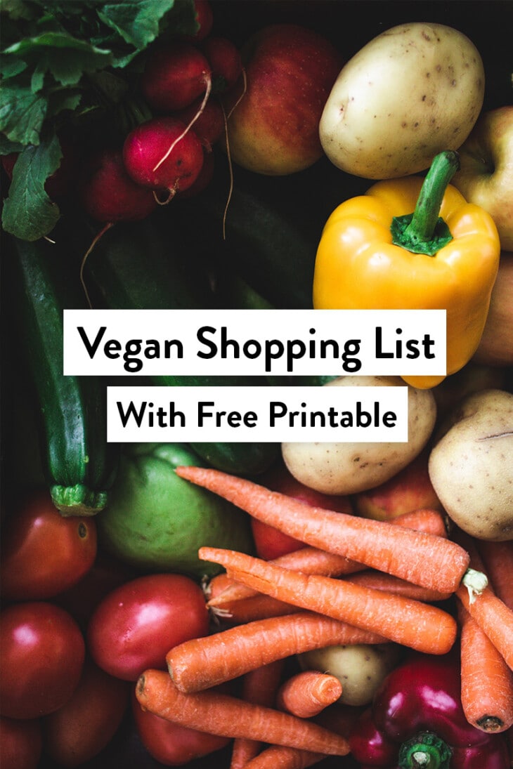 Vegan Shopping List - 40 Aprons