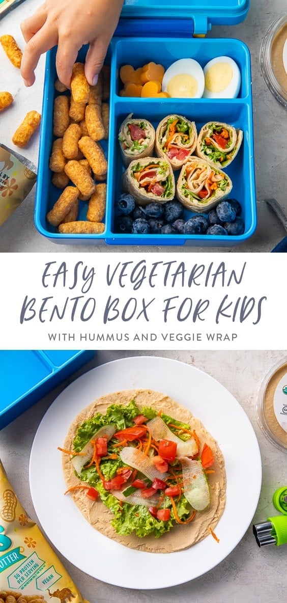 Easy Vegetarian Bento Box for Kids - 40 Aprons