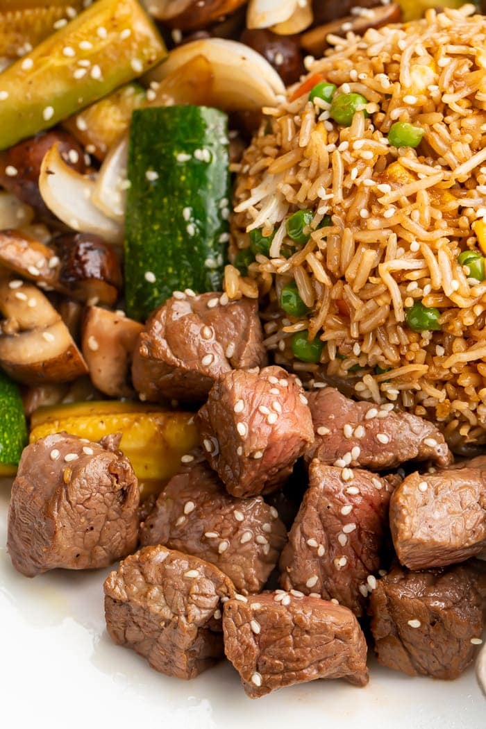 Hibachi Steak With Fried Rice And Vegetables 40 Aprons