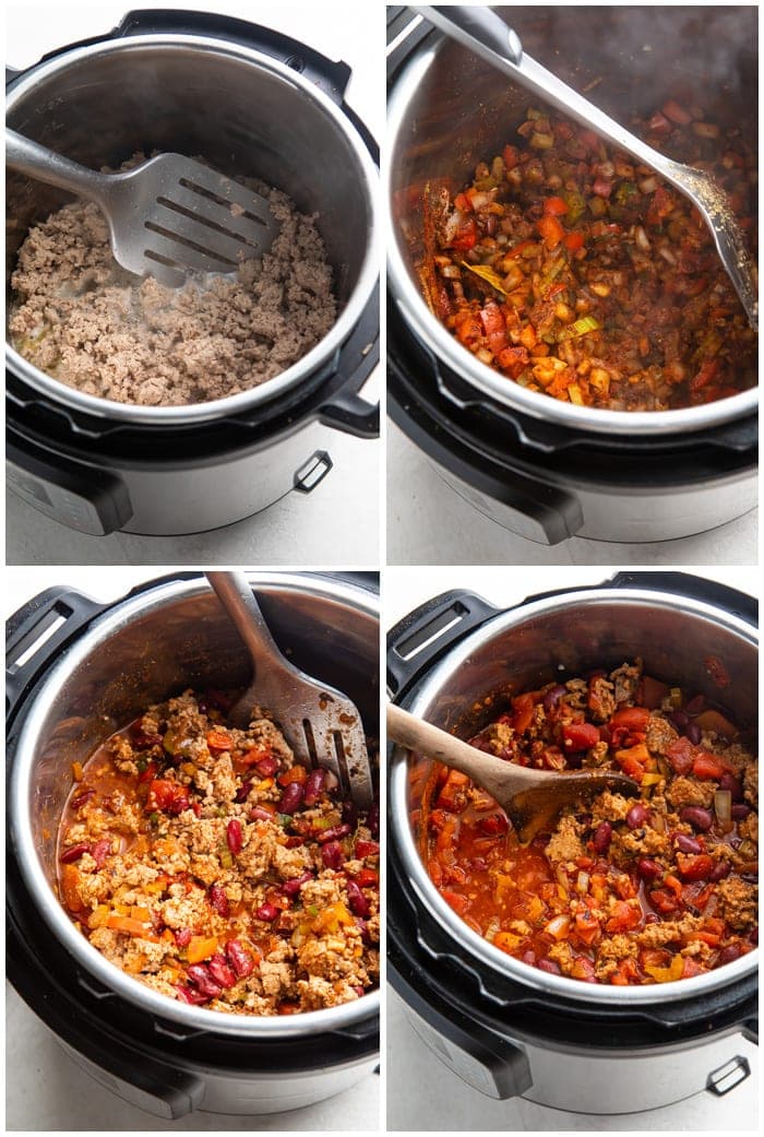 Instructions for Instant Pot turkey chili