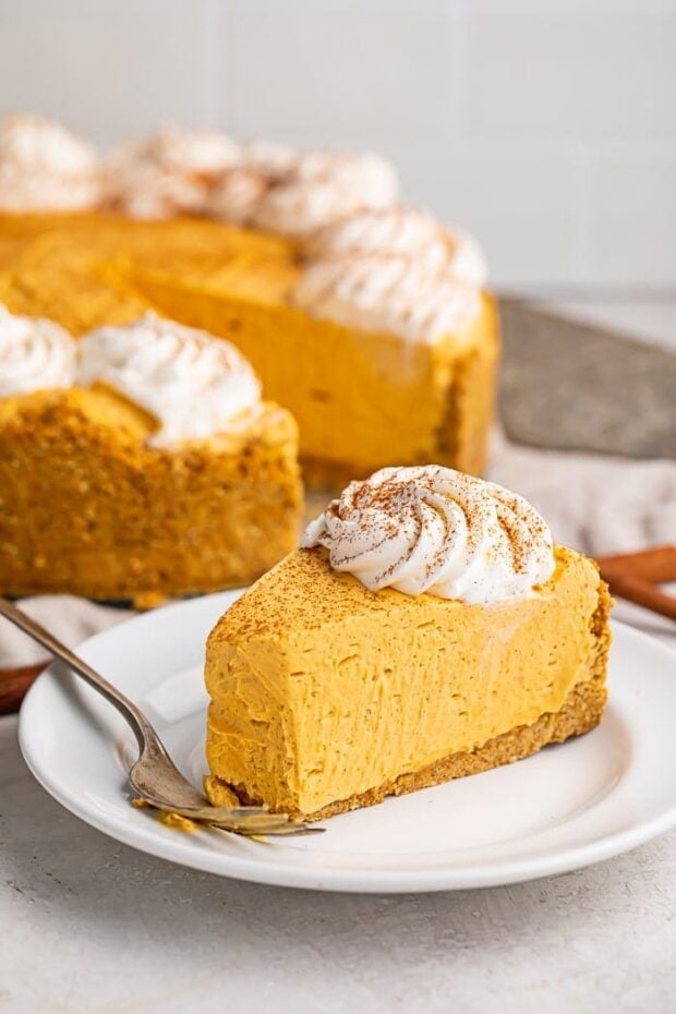 No Bake Pumpkin Cheesecake - 40 Aprons