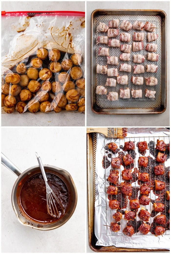 Instructions for bacon wrapped chestnuts