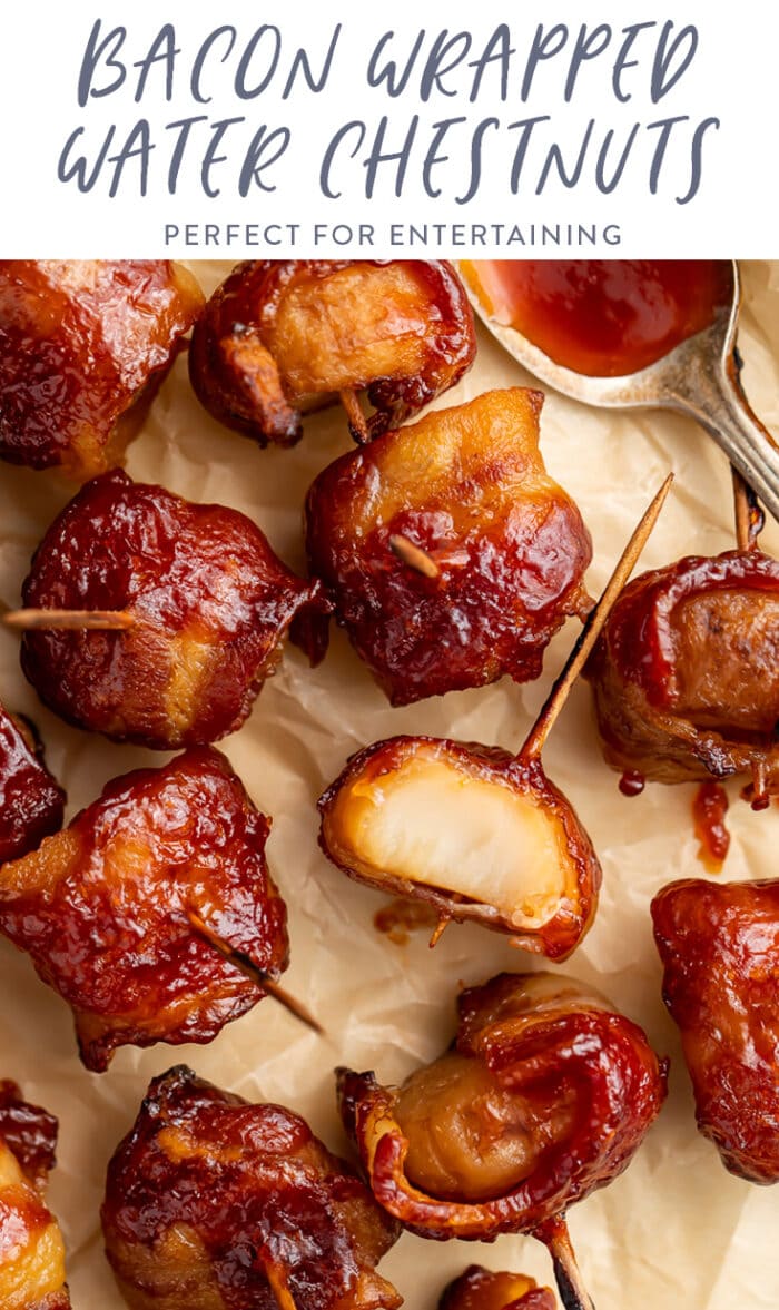 Bacon Wrapped Water Chestnuts - 40 Aprons