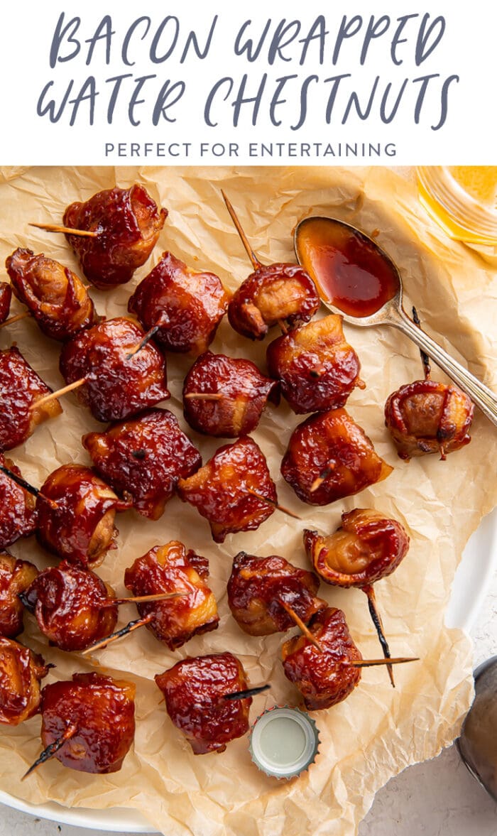 Bacon Wrapped Water Chestnuts - 40 Aprons