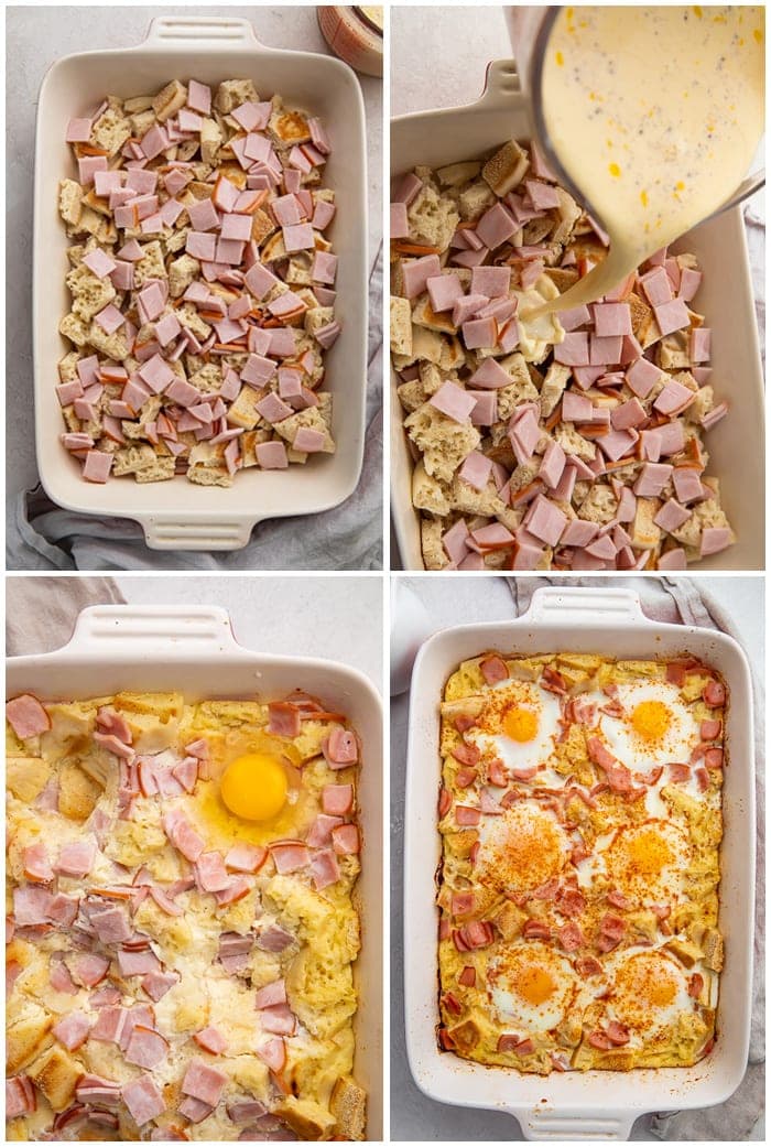 Instructions for eggs benedict casserole