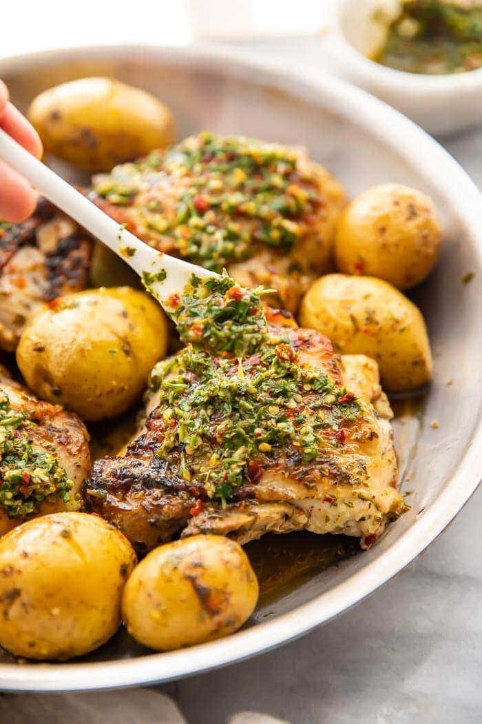 Chimichurri Chicken and Potato Skillet