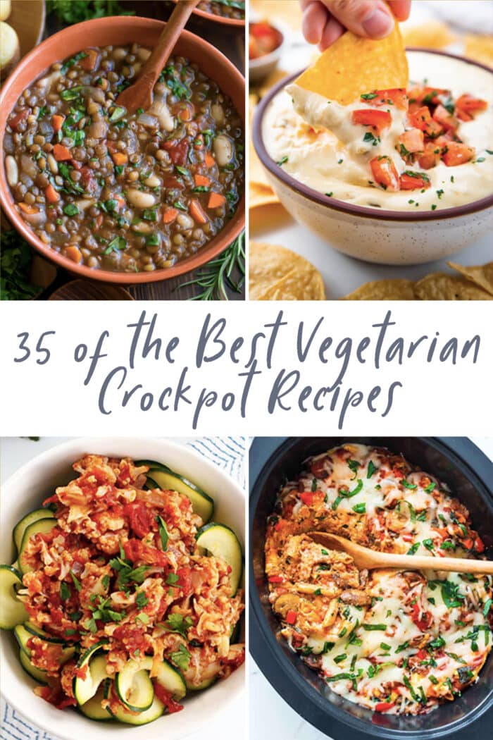 Graphic for 35 vegetarian slow cooker recipes