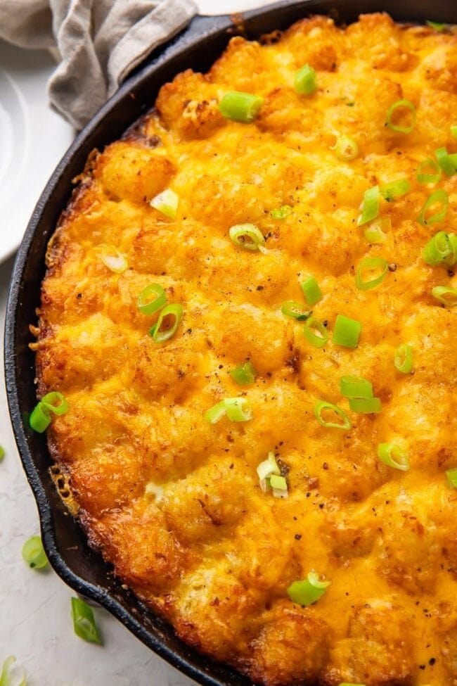 The BEST Tater Tot Breakfast Casserole - 40 Aprons