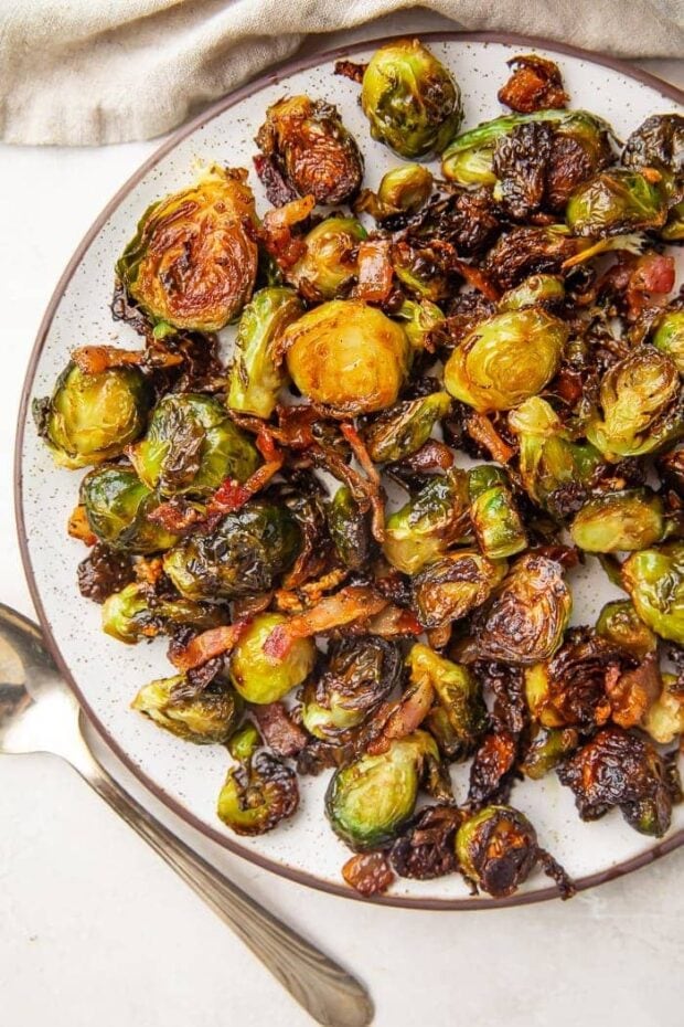 Oven Roasted Brussels Sprouts With Bacon 40 Aprons 1541