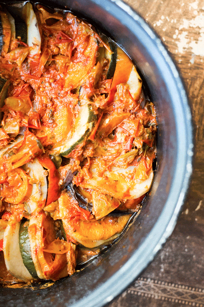 Vegetarian slow cooker ratatouille