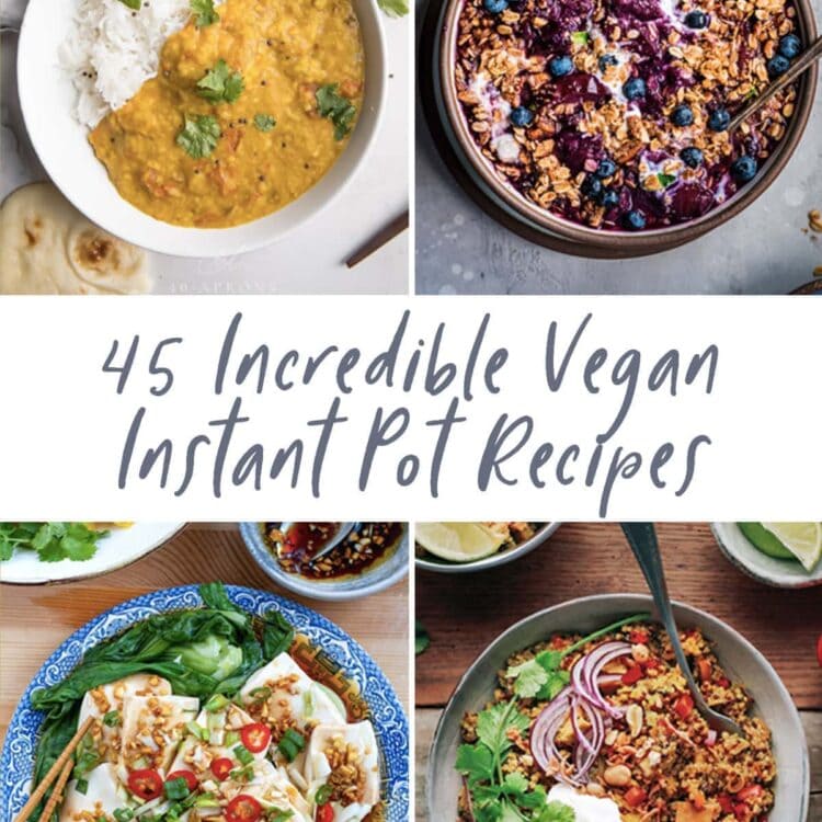 45 Incredible Vegan Instant Pot Recipes graphic