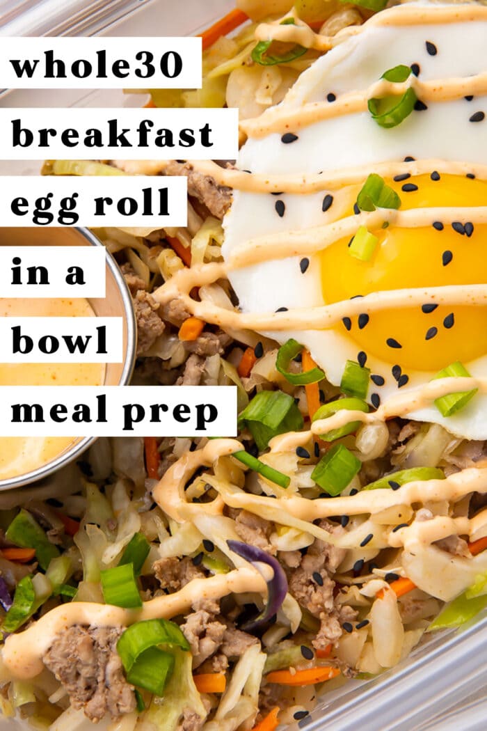 Egg Roll in a Bowl Meal Prep Pinterest Graphic