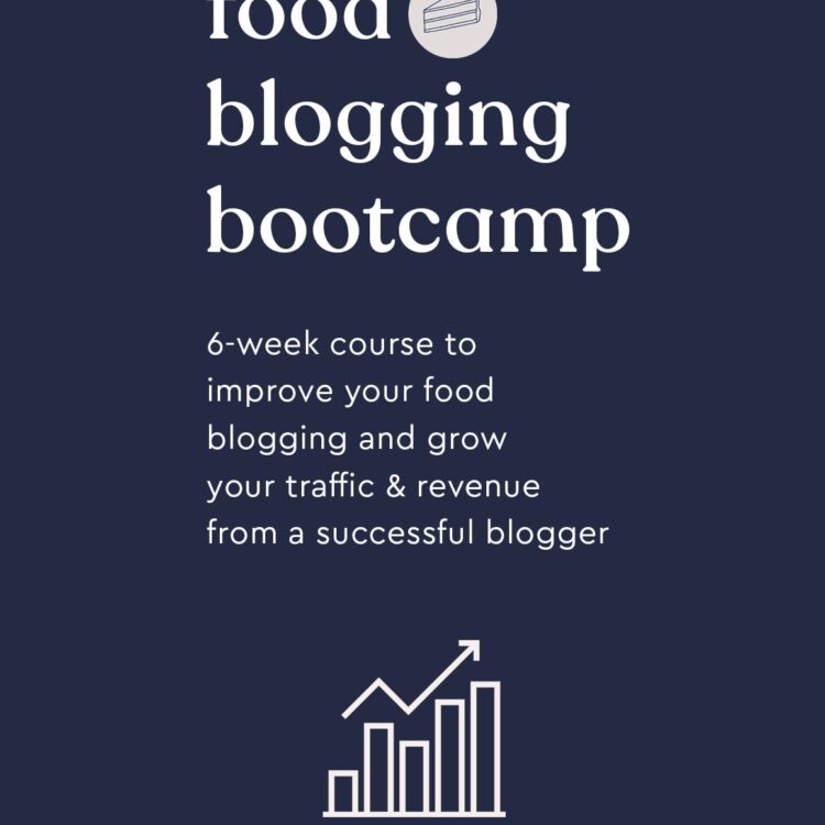 Food blogging bootcamp feature graphic with no images