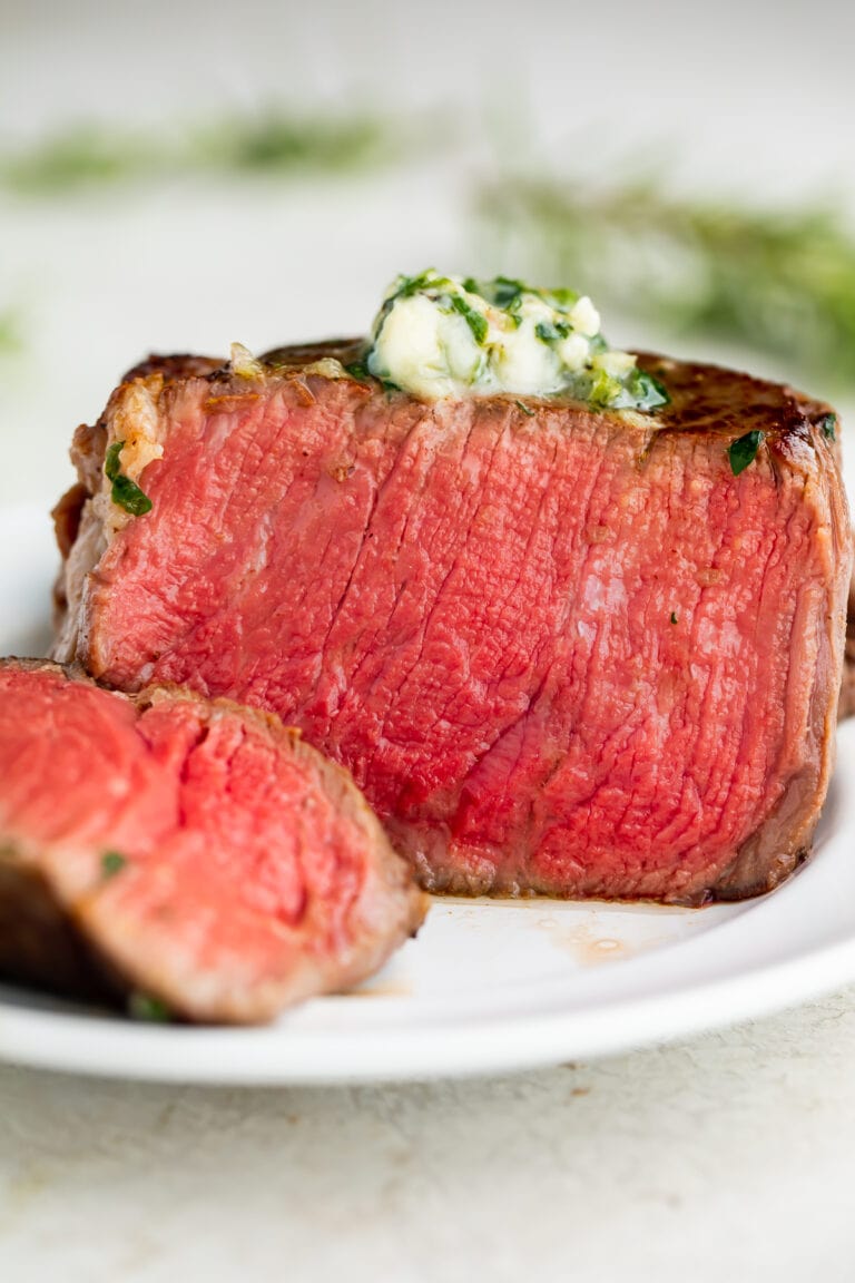 Sous Vide Filet Mignon with Garlic & Herb Butter - 40 Aprons