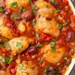 Pan of Whole30 chicken cacciatore