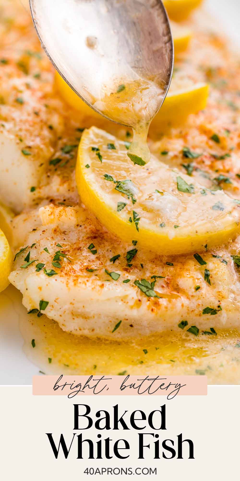 Pin graphic for baked fish.