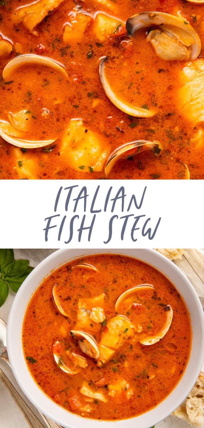 Pinterest graphic for Italian fish stew