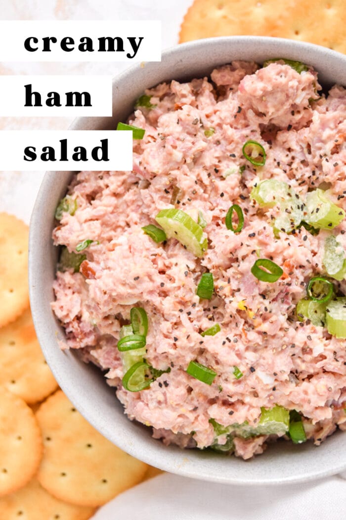 Pinterest graphic for ham salad