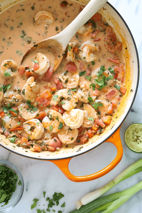 Garlic coconut shrimp