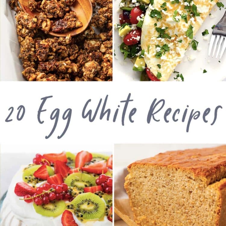 20 egg white recipes graphic
