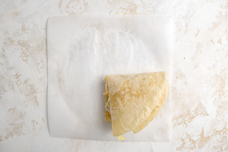 Last fold of tortilla hack