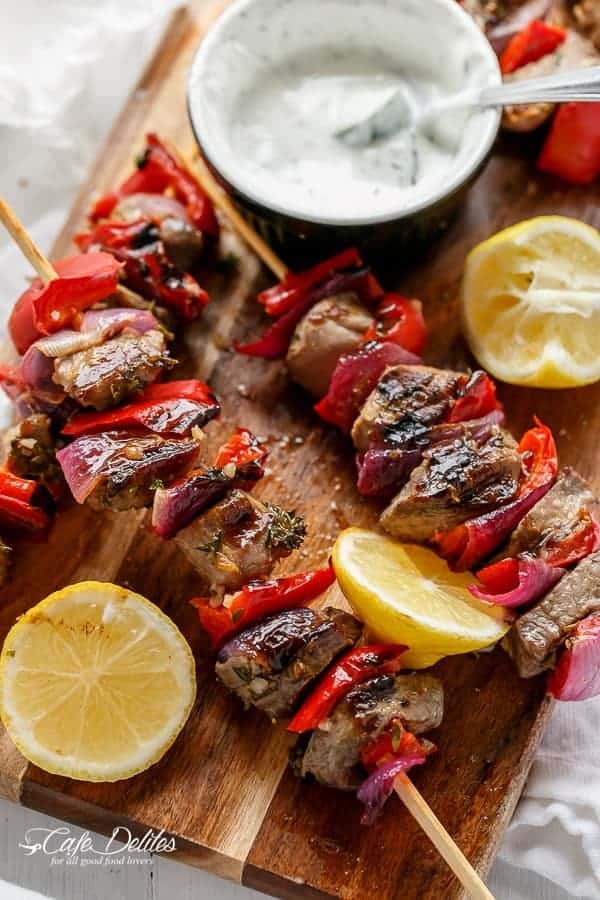 Cafe Delites Greek souvlaki lamb recipe