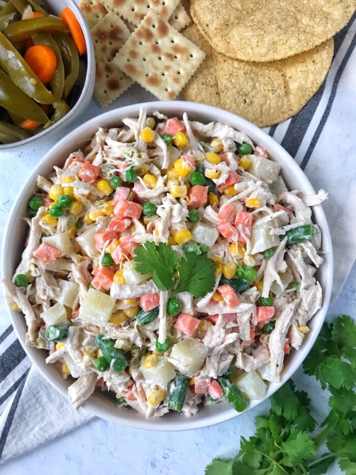 Mexican chicken salad from Dash of Color and Spice