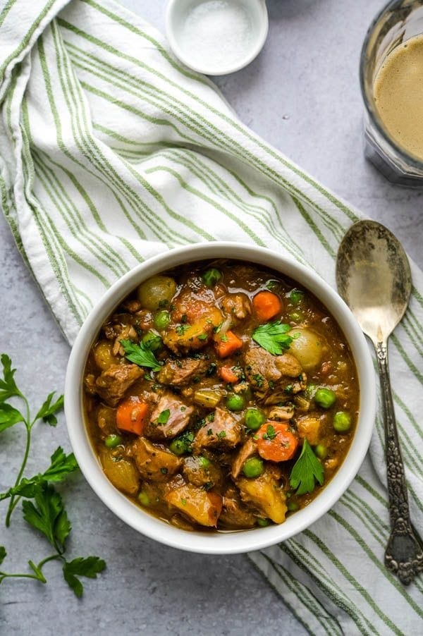 Irish stout stew from Garlic and Zest