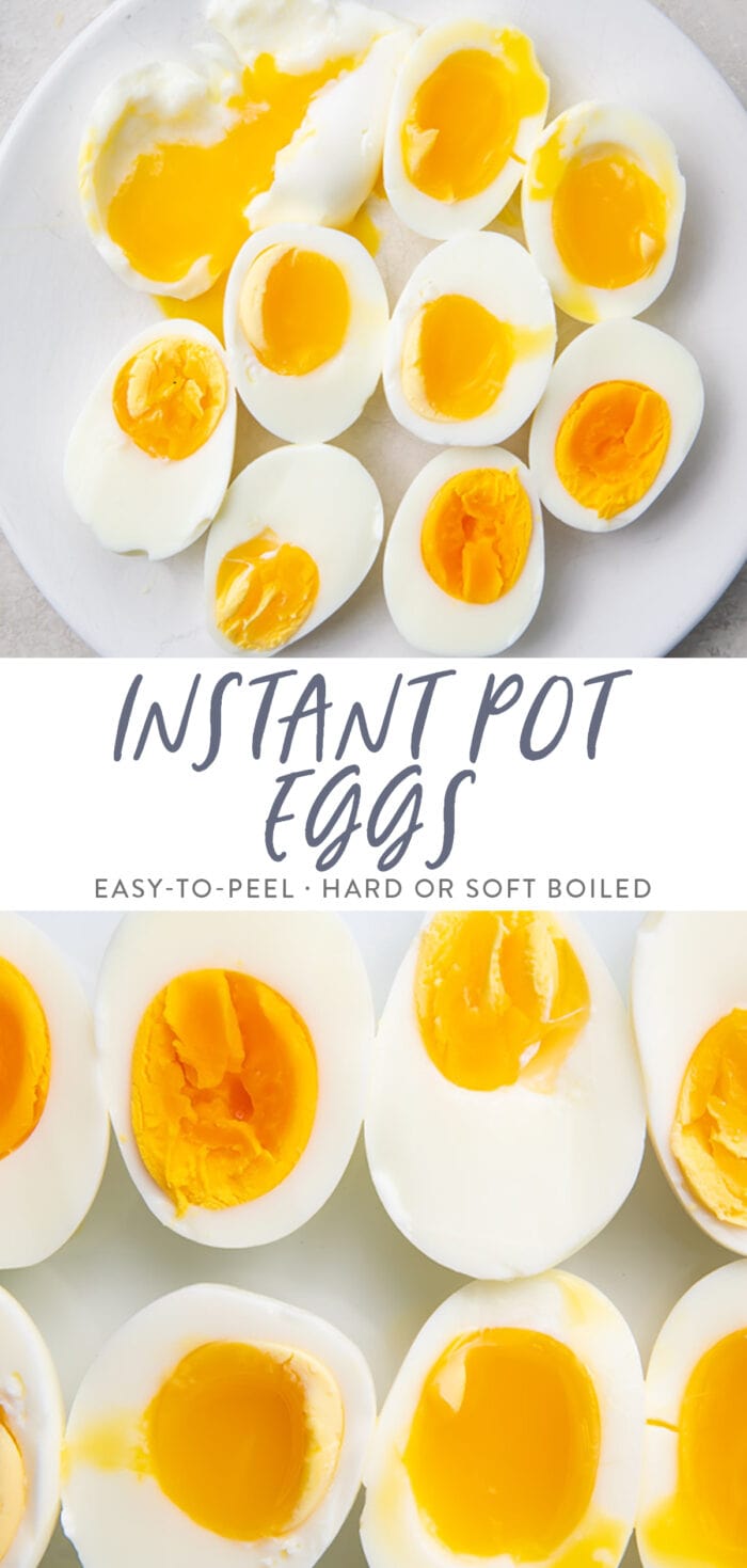 Pinterest graphic for Instant Pot eggs