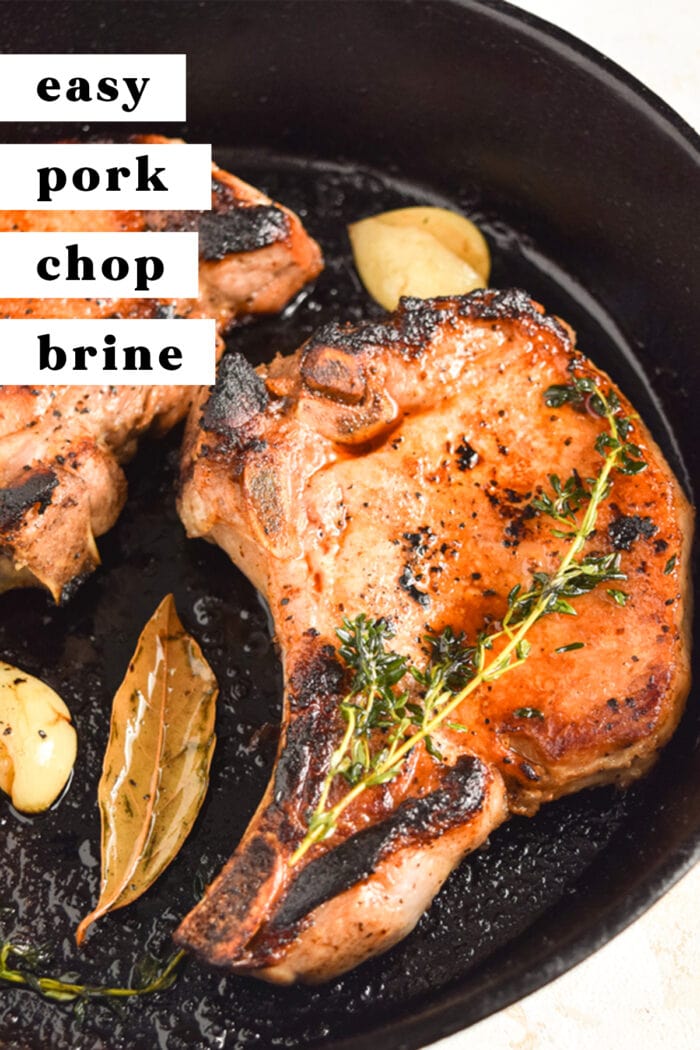Pin graphic for pork chop brine