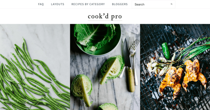 Cook'd Pro food blog theme from Feast Design Co