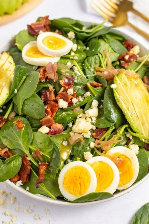 Spinach Salad with Hot Bacon Dressing - 40 Aprons