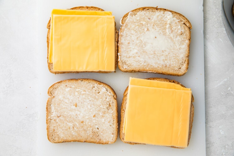 Grilled cheese sandwich deconstructed