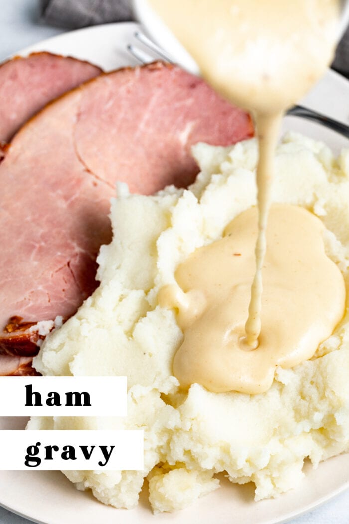 Pin graphic for ham gravy