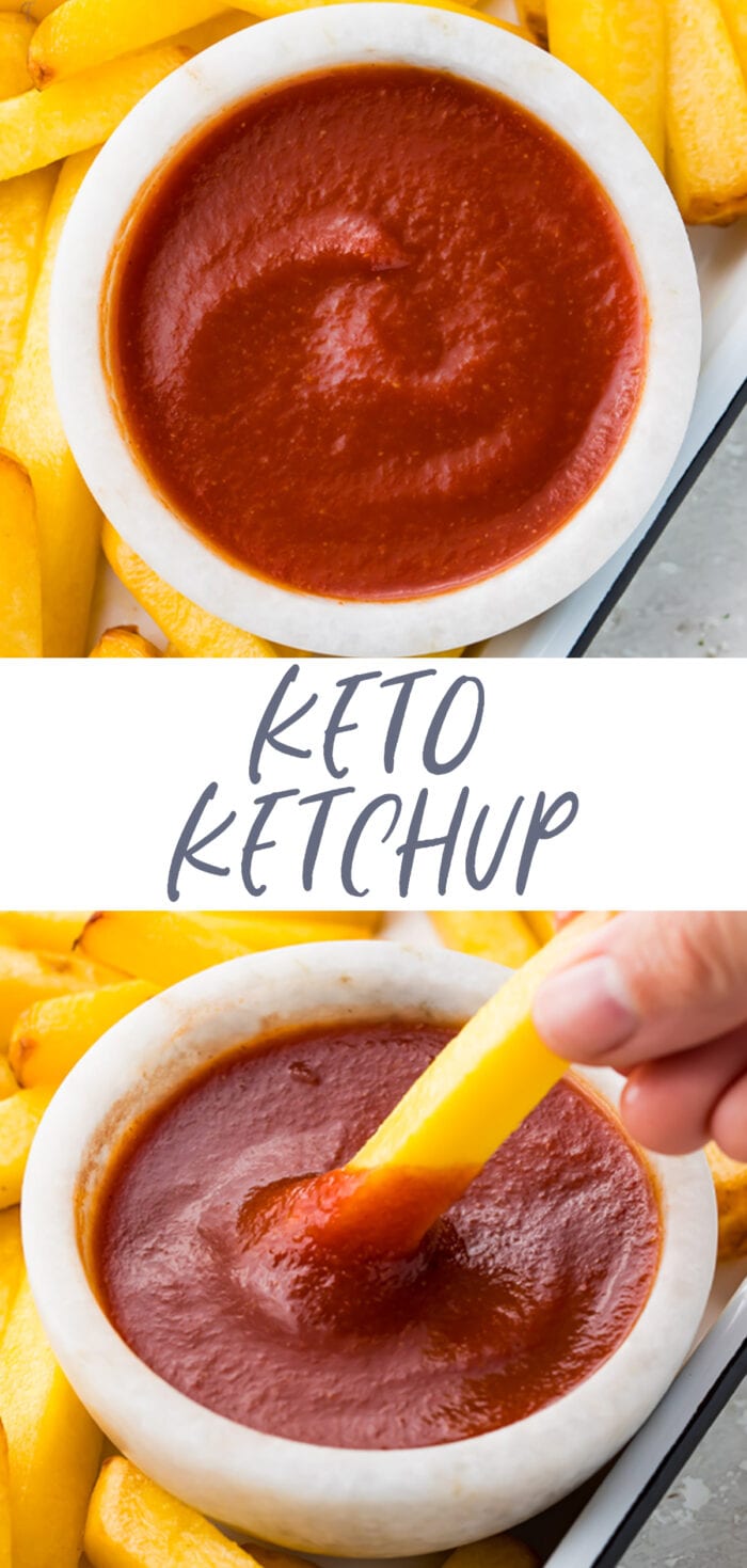 Pin graphic for keto ketchup