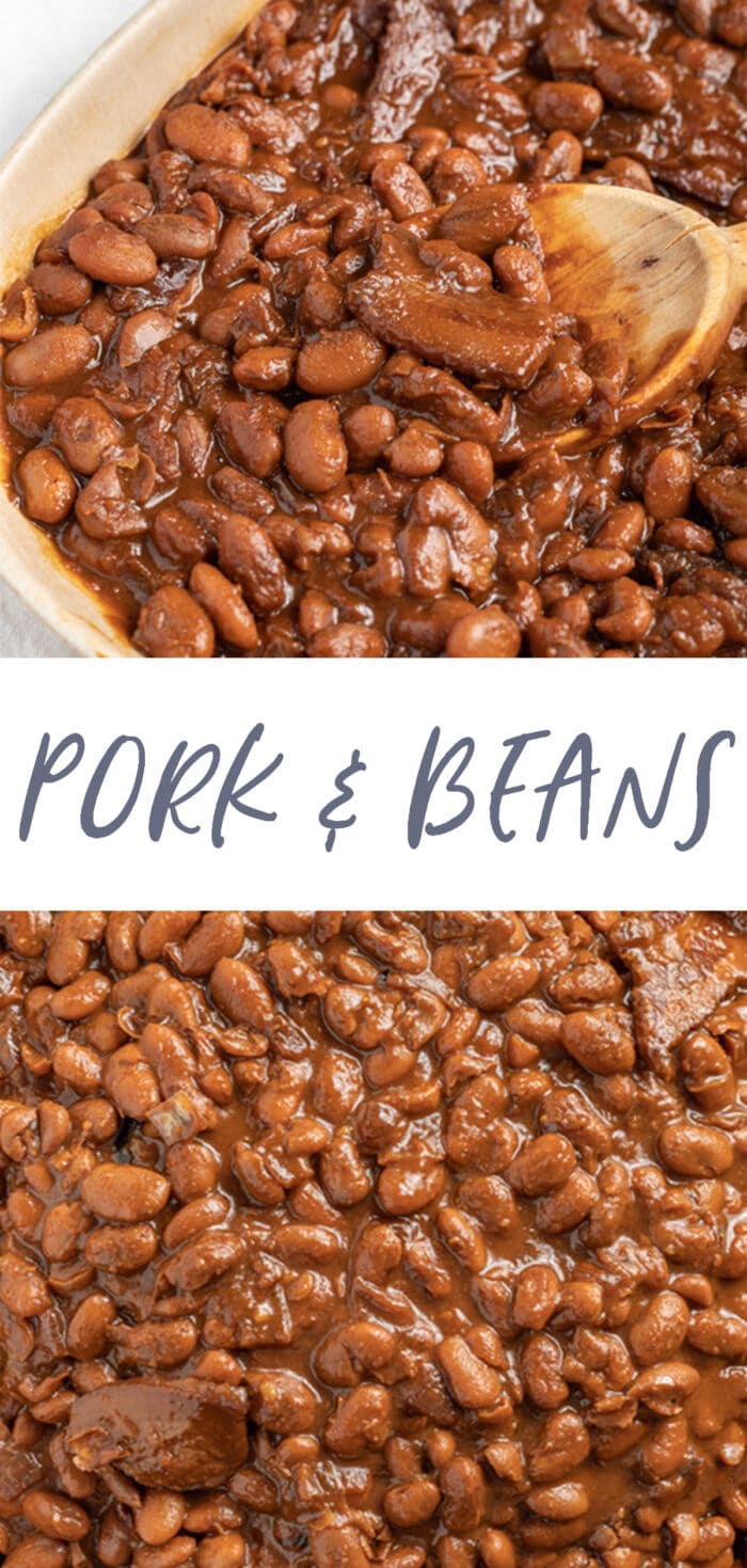 Pin graphic for pork and beans
