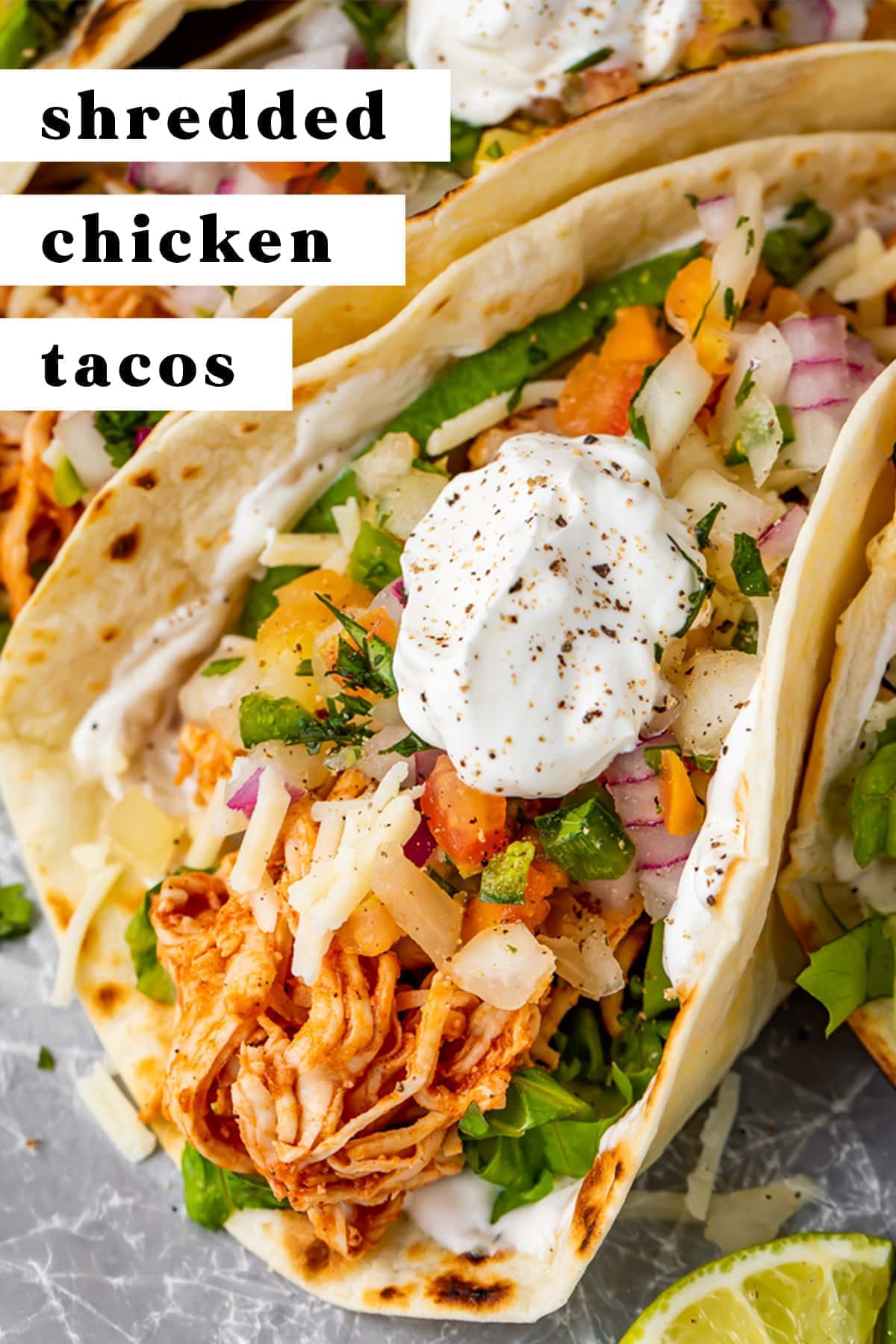 Shredded Chicken Tacos - 40 Aprons