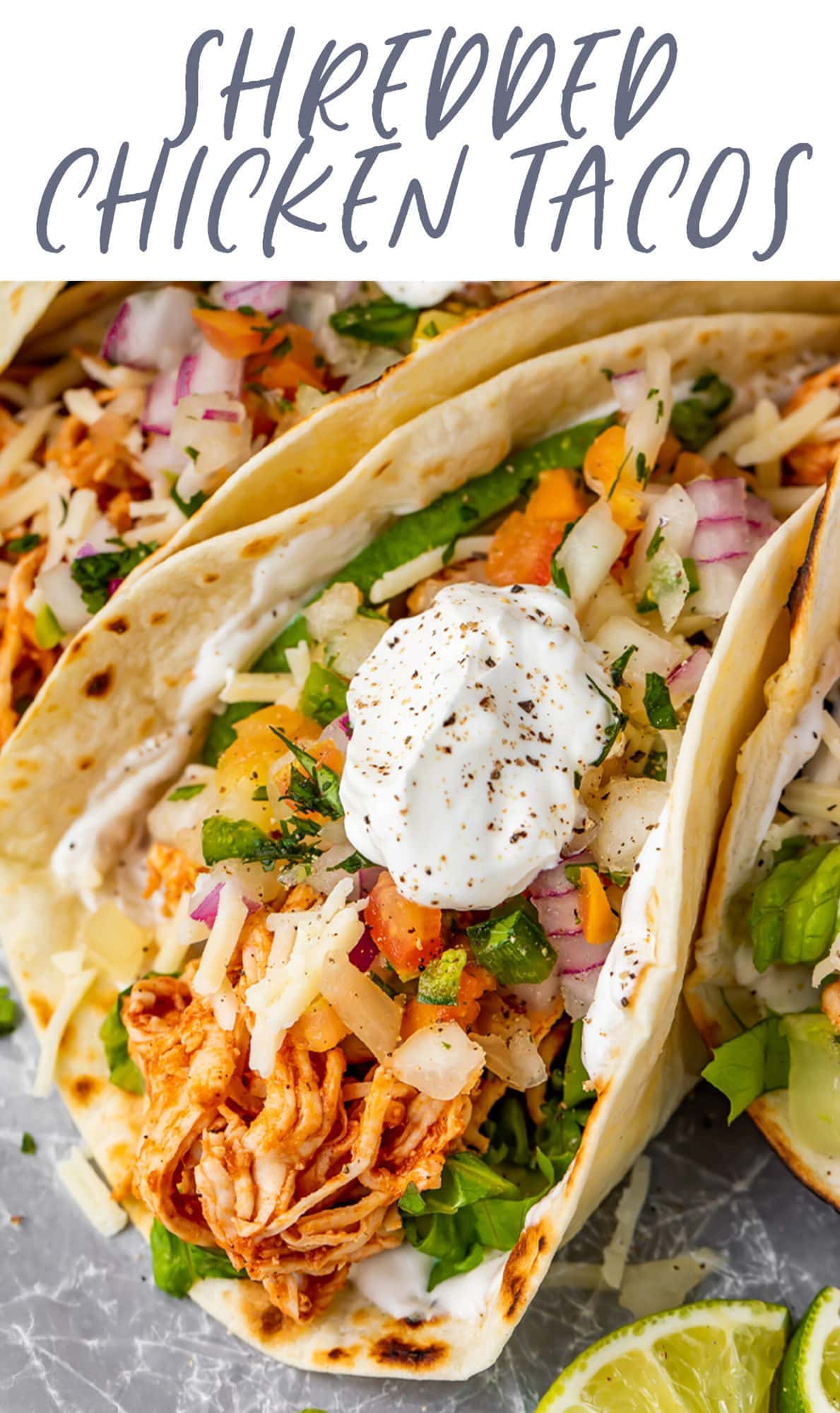 Shredded Chicken Tacos - 40 Aprons