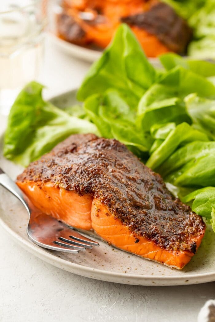 Air Fryer Salmon with Brown Sugar Crust - 40 Aprons